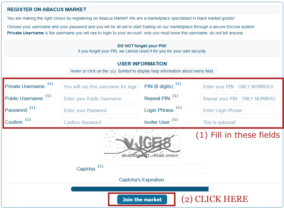 How to Register Guide Abacus Market Image - 2